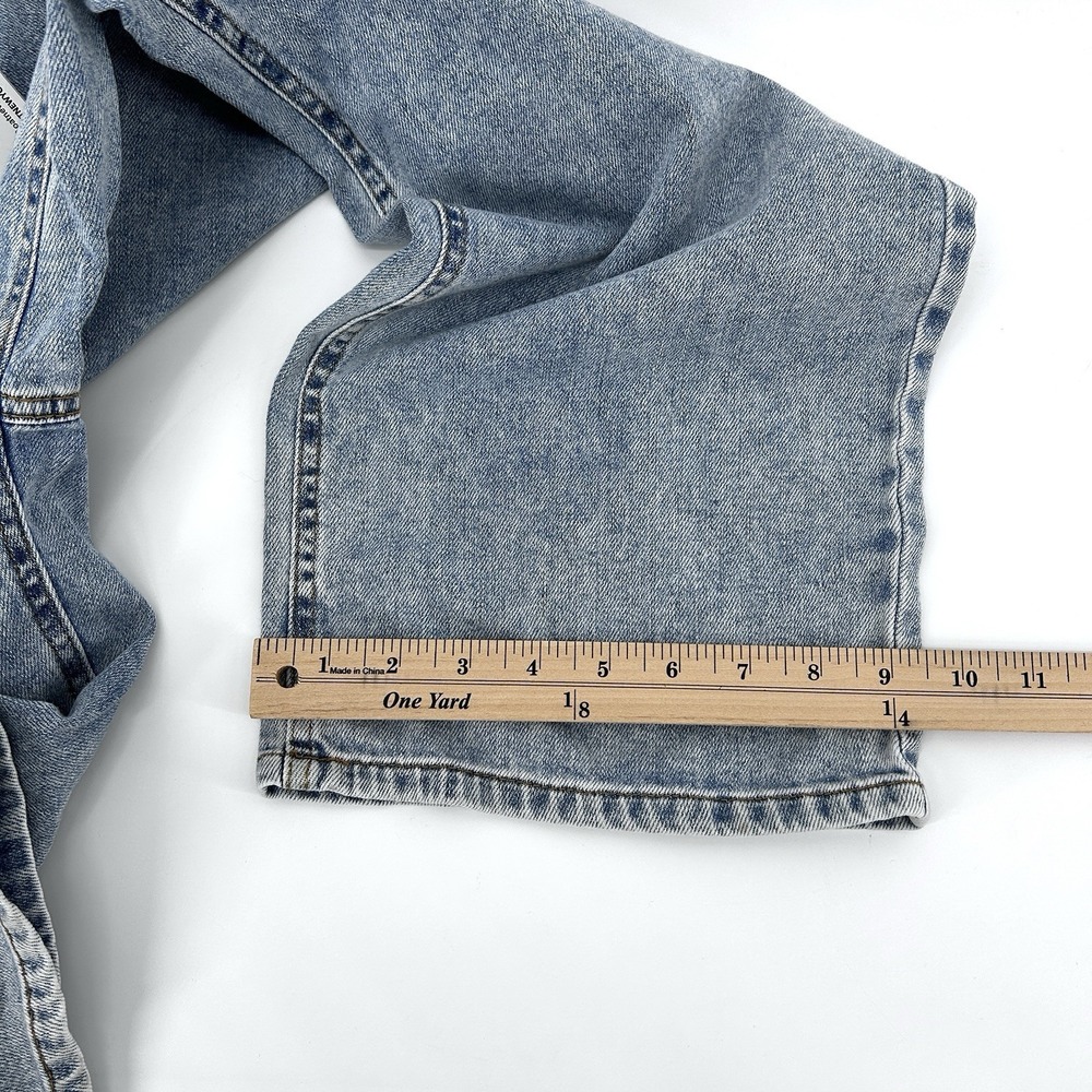 Wide Leg Jeans Light Wash High Rise Baggy Minimalist‎ Model Off Duty Denim 6/28 - Picture 16 of 16